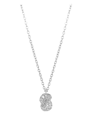 The Love Knot by Coralie 18K white gold The Love Knot diamond necklace - Silver