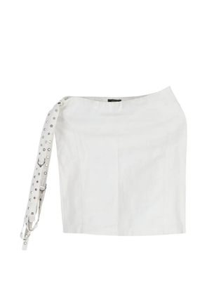 Versace Pre-Owned eyelet-detail belt mini skirt - White