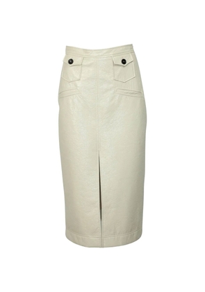 Alexa Chung flap-pocket midi skirt - Neutrals