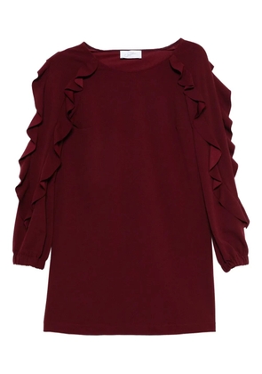 SO ALLURE ruffled dress - Red