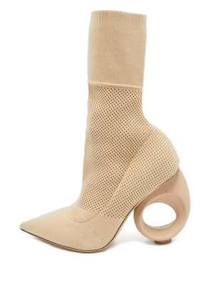 Burberry Pre-Owned 100mm knitted pumps - Neutrals