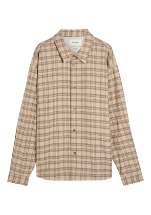 FRAME checked flannel overshirt - Neutrals