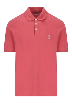 Brunello Cucinelli button short-sleeve polo shirt - Red