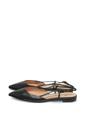 Gianvito Rossi leather slingback flats - Black