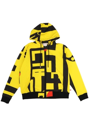 Walter Van Beirendonck graphic-print zip-up hoodie - Black