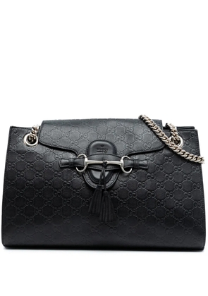 Gucci Pre-Owned 2016-2025 Large Guccissima Emily shoulder bag - Black