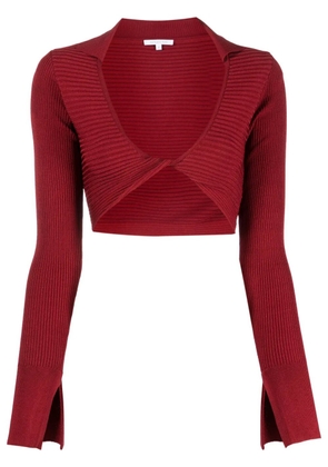Patrizia Pepe scoop-neck long-sleeve top - Red