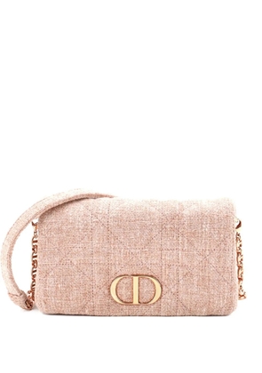 Christian Dior Pre-Owned Caro Bag Macrocannage Quilt Linen Small shoulder bag - Pink