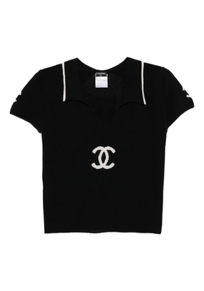 CHANEL Pre-Owned 1990-2000s short-sleeved top - Black