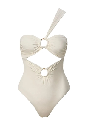 SOFIA ERHAN one-shoulder cut-out swimsuit - White