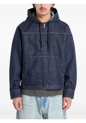 Calvin Klein zip-front hooded denim jacket - Blue