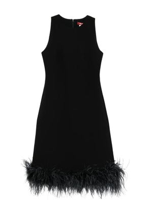 Max Mara feather-hem midi dress - Black