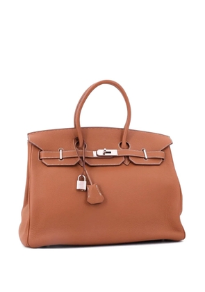 Hermès Pre-Owned Birkin Handbag Brown Togo with Palladium Hardware 35 tote bag