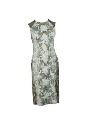 ERDEM snakeskin-print midi dress - Grey