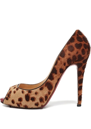 Christian Louboutin Pre-Owned 120mm Very Prive leopard-print pumps - Neutrals