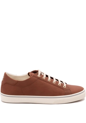 Brunello Cucinelli leather lace-up fastening sneakers - Brown