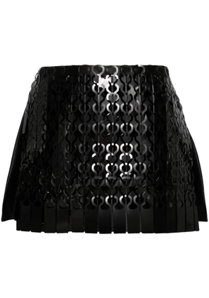 Isabel Sanchis vinyl mini shorts - Black