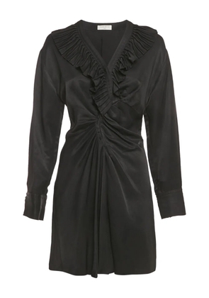 SANDRO ruffle-trim mini dress - Black