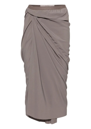 Rick Owens wrap midi skirt - Grey
