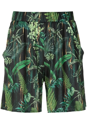 Lygia & Nanny Iara leaf-print mini shorts - Green