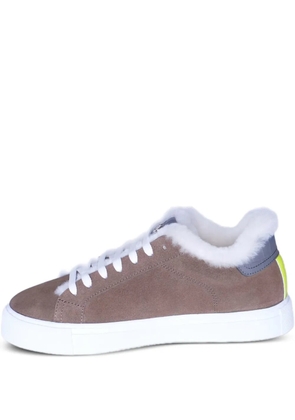 Hide&Jack fur-trim sneakers - Brown