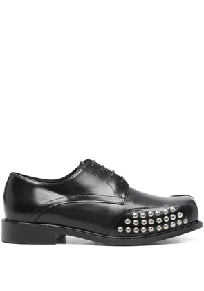 Stefan Cooke stud-panel square-toe Derby shoes - Black