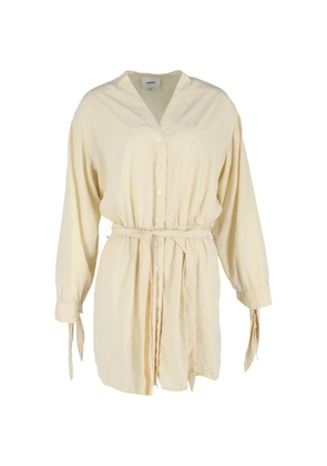 Nanushka V-neck shirt mini dress - Yellow