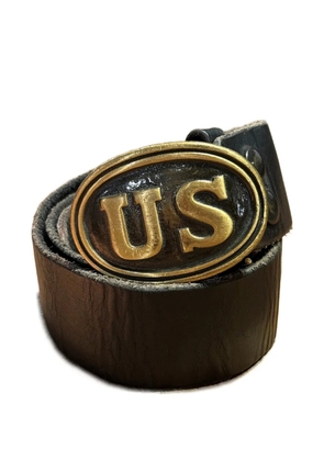 Fortela buckled leather belt - Black