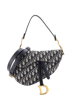 Christian Dior Pre-Owned Saddle Handbag with Strap Oblique Canvas Medium shoulder bag - Blue