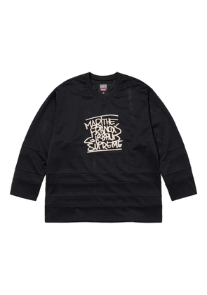 Supreme x Marithé + François Girbaud embroidered-logo jersey - Black