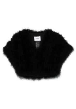 Yves Salomon feather jacket - Black