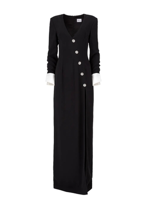 MOOS STUDIO Diamond Cutter V-neck maxi dress - Black