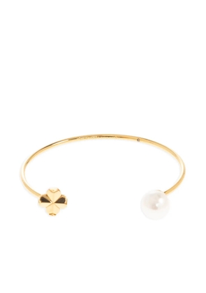 Kate Spade clover-motif pearl-embellished bracelet - Gold