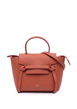 Celine Pre-Owned 2020 Pico Grained Calfskin Belt Bag satchel - Orange