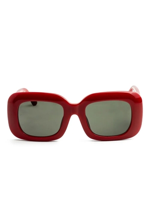 Linda Farrow rectangle-frame sunglasses - Red