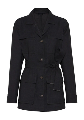 Brunello Cucinelli Fluid twill blazer - Grey