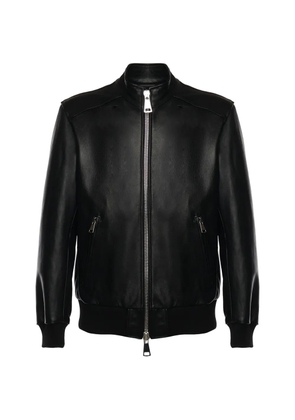 Giuliano Galiano zipped nappa jacket - Black