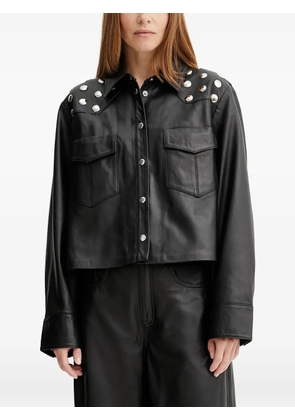 Gestuz studded-embellished cropped jacket - Black