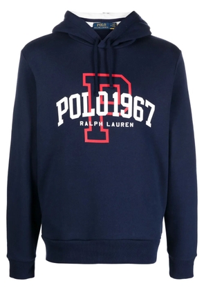 Polo Ralph Lauren logo-print cotton hoodie - Blue