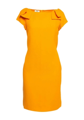 Moschino Pre-Owned draped-shoulders midi dress - Orange