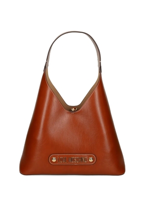 Love Moschino logo-appliqué tote bag - Brown