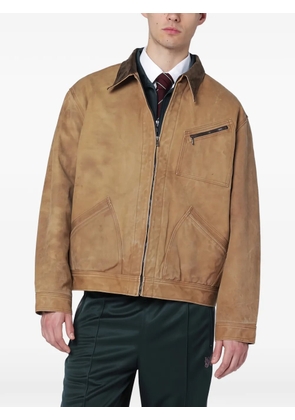 Needles contrast-collar jacket - Brown