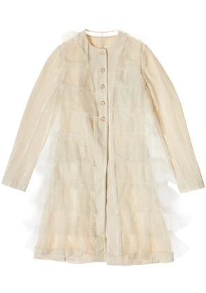 Uma Wang layered single-breasted coat - Neutrals