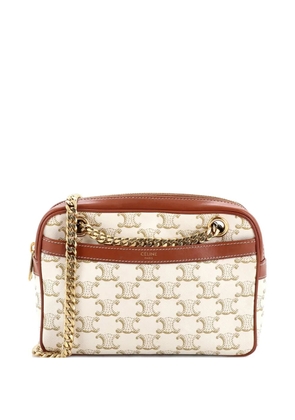 Celine Pre-Owned Patapans Bag Triomphe Coated Canvas Small shoulder bag - Brown