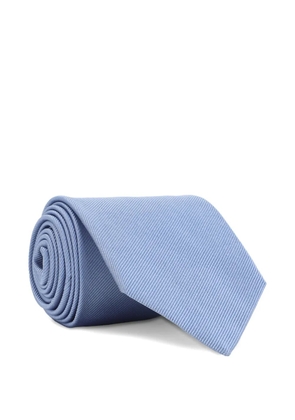 TOM FORD ribbed silk tie - Blue