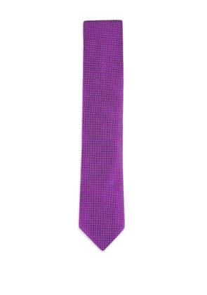 Eton geometric-pattern tie - Purple
