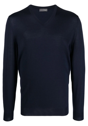 Drumohr V-neck knitted jumper - Blue