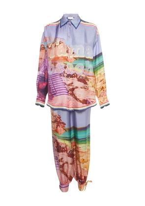 ZIMMERMANN printed silk suit - Blue