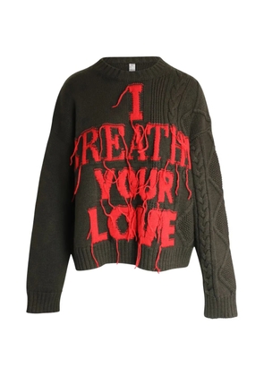 Mario Valentino Vintage cable-knit sweater - Green