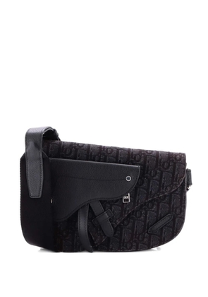 Christian Dior Pre-Owned Saddle Messenger Pouch Oblique Canvas crossbody bag - Black